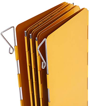 Alomejor Pantalla de Viento de la Estufa de la aleación de Aluminio del Parabrisas de la Estufa de 8 Placas para el Sistema al Aire Libre de la Estufa de la Cocina de la Comida campestre(Yellow)