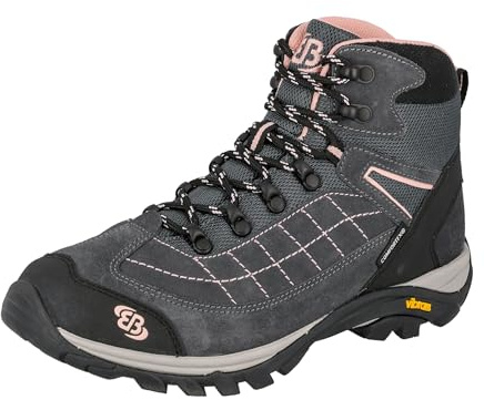 Brütting Mount Crillon High Unisex Erwachsene Trekking- & Wanderstiefel, Grau/Rosa, 43 EU
