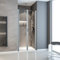 Schulte porte de douche battante en niche 90 x 180 cm, alu-argenté, 2 battants, verre de sécurité transparent 5 mm, plage de réglage 87.5-91.0 cm, largeur d'accès 78 cm