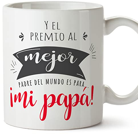 MUGFFINS Taza Papá (Premio al Mejor Padre() - Regalos Originales y Divertidos para el Día del Padre