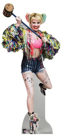 Star Cutouts Ltd-Star Cutouts SC1521 Harley Quinn Mazo de cartón Lifesze (183 x 83 cm), sólido, color, normal