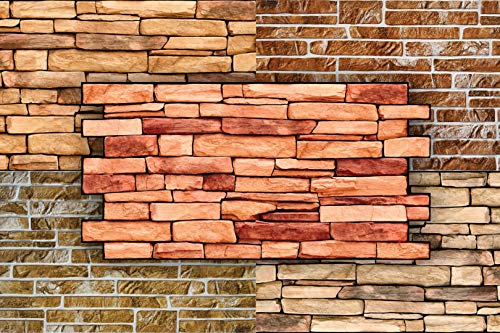 3D Wandpaneele Restposten! - stabile und pflegeleichte PVC Platten zur Wandverkleidung z. B. als Küchenrückwand - (950x480mm GREENSTONE SLATE) Fliesenpaneele Verkleidung