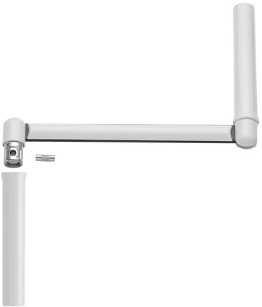 MANIVELLE BLANCHE RONDE 12MM