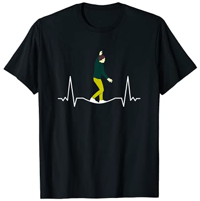 Slackline Heartbeat Oder Slackline ekg design T-Shirt