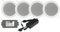 ChiliTec Lautsprecher Set mit Bluetooth Empfänger - 4 Einbaulautsprecher mit Verstärker 120W für Decke & Wand Komplettset mit Netzteil - Streaming von Musik in Küche, Wohnzimmer, Büro