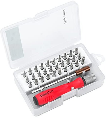 YEJANLON Precision Screwdriver Set, Professional 32-in-1 Screwdriver Tool Set with Storage Case for Mobile Phone/Tablet/Computer/Watch/Camera/Eyeglasses/Other Electronic Devices (Small)