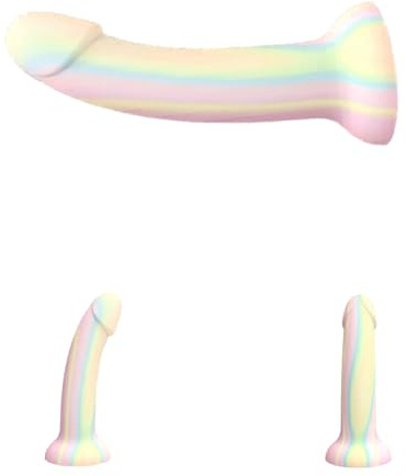Love to Love Dildolls – Realistischer Dildo aus 100% Flüssigsilikon, | P- und G-Punkt-Stimulation, flexibler Körper mit starkem Saugnapf, analtauglich, wasserdicht IPX7, Glitzer-Design