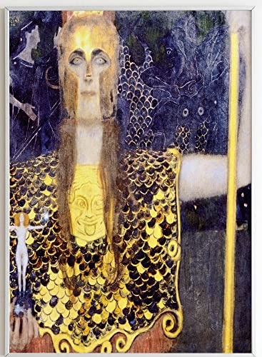 JOPRICO Gustav Klimt Poster Kunstdruck - Pallas Athena (1898) - Art Nouveau Poster – Kunstdruck in Galeriestandard – berühmte Gemälde Poster – berühmte Bilder Größe 21x30cm (A4)