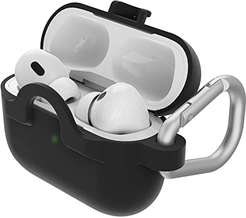 OtterBox Soft Touch Kopfhörer Hülle für AirPods Pro (1.gen / 2.gen) & AirPods Pro 2, stoßfeste, sturzsichere, ultraflache, Kratz- und Abriebfeste Schutzhülle für Apple AirPods, Schwarz