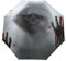 GAIREG Totenkopf-Regenschirm für Halloween, Regenschirm, klein, kompakt, tragbar, zusammenklappbar, automatisches Öffnen
