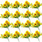 Künstliche Sonnenblumen, Blumensträuße mit Stielen für Hochzeit, Zuhause, Küche, Tisch, künstliche Sonnenblumen mit 4 großen Sonnenblumenköpfen, 9 kleinen Sonnenblumenköpfen (20P-Sunflower)