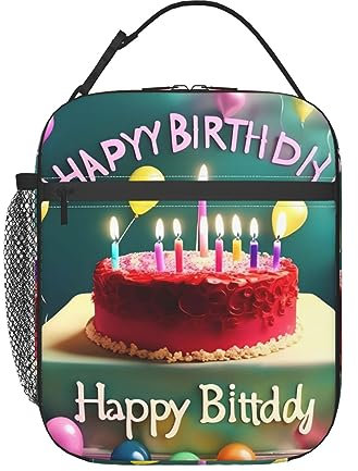 Happy Birthday Schöne Lebensmittel Handtaschen Fall Für Reisen Arbeit Picknick, Kühler Tragetasche, Mittagessen Tasche Lunchbox, Wiederverwendbare Isolierte Mittagessen Tote Bag