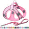 AIITLE Bequemes Hundegeschirr und Leine Set für Spaziergänge - Step in Vest Harness, Reflektierende Bänder, Einstellbare No Pull Puppy Essentials, für kleine Hunde und Hauskatzen Reines Rosa XS