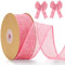 jijAcraft 4cm Juteband mit Draht Rosa: Geschenkband für Schleifen 10M Schleifenband zum Basteln Jute Dekoband für Kranz Geschenk
