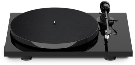 Pro-Ject E1 Phono, Plug & Play Einsteiger Plattenspieler mit elliptischer Tonabnehmernadel, schaltbarer Phono Vorstufe und elektronischer Geschwindigkeitsänderung (AT3600L, Schwarz)