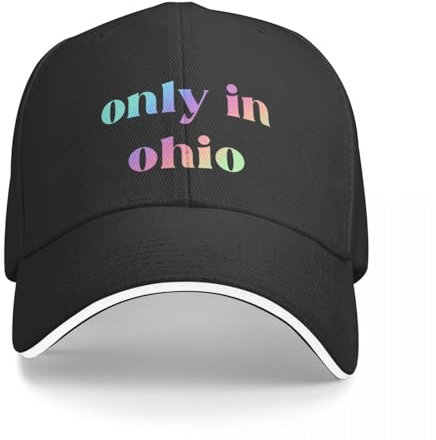 QFLLQLFF Basecap NUR IN Ohio Cap Baseball Cap Baseball Golf Hut Damen Herren Geschenk