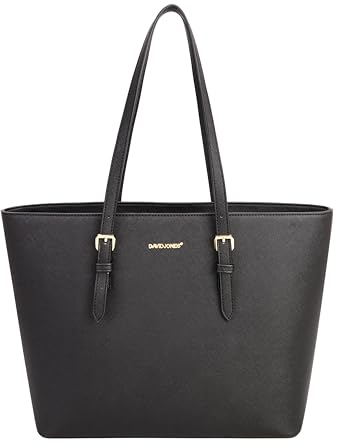 David Jones Paris – Handtasche Shopping Damen groß – große Einkaufstasche – ideal für Kurse – Einkaufstasche aus PU-Leder mit langem Henkel – Shopper große Kapazität A4 – Studententasche Arbeit,