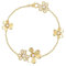18K Kleeblatt-Armband，kleeblatt glücksbringer armband，glücksarmband damen，freundschaftsarmband，benutzt für viel erfolg prüfung glücksbringer prüfung，Geschenke für Damen，Ehefrau und Mädchen（15+3CM）