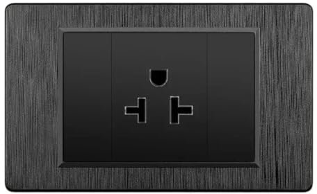 Enchufe De Pared, Panel De Plástico Eléctrico, Tomas De Carga Rápida, 20W, Tipo C, USB, Panel Cepillado, Universal 20A AC Socket