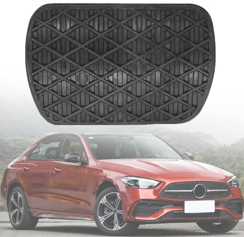 WRUHUA Bremskupplung Pedalauflagen für E G S SL ML C Class W124 W123, Gummi Fußstütze Bremspedal Abdeckung Auto Kupplung Pedale Pad 2 Stück