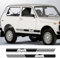 LYABYT 2Pcs DIY Decals Car Long Side Stripes Sticker Vinyl Film 4X4 Automobiles Decoration Auto Tuning Accessories，for Lada NIVA 2021