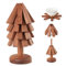 Lambluefly Topfuntersetzer Hitzebeständig, Weihnachtsbaum Topfuntersetzer Set mit 4 Topfuntersetzer Holz & 1 Ständer, Faltbarer Untersetzer Topf für Küchenpfannen, Töpfe, Besteck und Tassen(20cm)