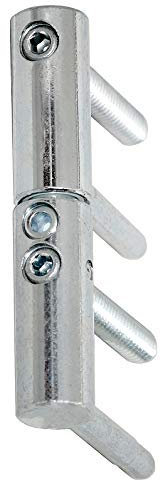 Einbohrbänder Haustürbänder Türbänder Verzinkt 20 mm Nylonbuchse OTLAV Exacta 3-D (2, Silber)