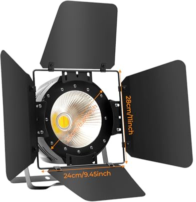HOARLICN 200W LED Bühnenbeleuchtung, 2in1 COB LED DMX512 Bühnenlicht Theaterstrahler Bühnen Par Effekte Spot Licht Außen Spot Licht Warmweiß/Kaltweiß
