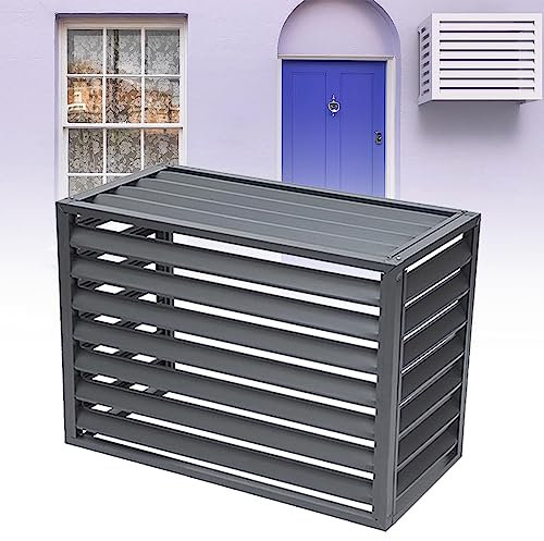 GODFSAHG Hid-Zaunschirm für Klimaanlagen, Außenklimaanlagengestell, Allwetter-Sichtschutzzaun für Klimaanlagen, Diebstahlsichere, Robuste Aluminium-Klimaanlagenabdeckung Verhindert Laub und