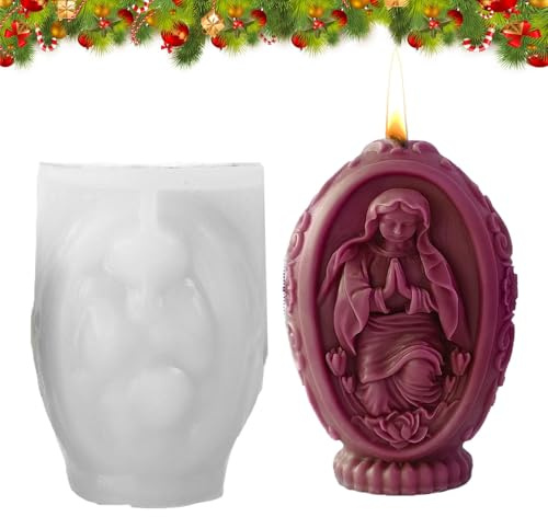 Heilige Silikonform Kerzenform, Silikonform Kerzen Gießform, Jesus Silikon Kerzenform, Jesus Mary Joseph Kerzengießform Silikon, Epoxidharz Handwerk Religiöse Figur Dekoration