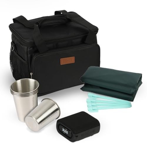 Kingsley & Harper Picnic & Beach Set | with Insulated Cool Bag, Waterproof Mat, Bluetooth Speaker & Tumblers | Summer Essentials for Camping & BBQs | Gift for Couples & Families