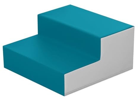 Wilwolfer Schaumstoff Bausteine Kinder Klettern Indoor: 6 Softbausteine Riesenbausteine Spielbausteine - Weiche Bausteine Baby Montessori Großbausteine Kletterspielzeug Doppelte Treppe-Set