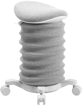 TOPSTAR Sitness 4D mit Rollen AGR-Zertifiziert Dynamischer Sitzhocker papyurs -grau, ergonomischer Bürohocker - höhenverstellbar - stärkt den Rücken - entlastet die Bandscheiben