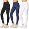 Merry Style Damen Leggings Baumwolle für das ganze Jahr Bequeme Leggings Blickdicht Damen Ideal für Yoga Sport Gym und Freizeit MS10-198 (Schwarz/Navy/Weiß, 4XL)