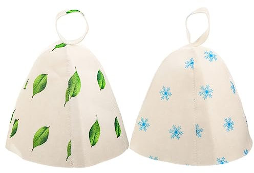 SAFIGLE 2 Piezas Gorro de Sauna de Fieltro Protección Térmica Ducha y Spa Accesorios de Sauna Transpirable y Cómodo