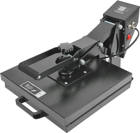 Transferpresse 38x38cm Wärmepresse 1400W Hitzepresse Klappschalen-Sublimations-Transferdrucker 0-250°C Wärmedruckmaschine