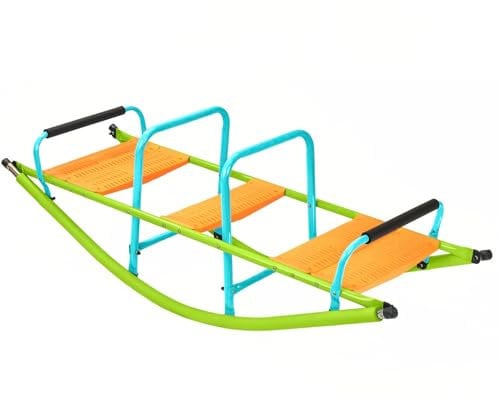 SAYEYBU Kids Seesaw, Metal Rocking Seesaw for Toddlers Boys Girls Age 3-6, Kids Outdoor Play Equipment, Teeter Totter for Playground and Backyard,01
