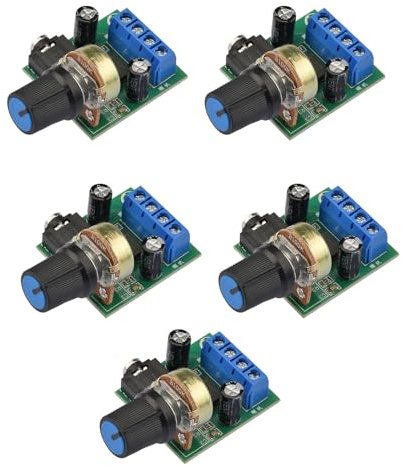 NPXUAMTJ Energiesparender Verstärker LM386 Kleine Leistungsplatine YX1667 3–12 V Einstellbares Soundmodul Leistungsanzeigemodul.