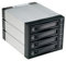 FANTEC 2052.0 Backplane/Aluminium Gehäuse für Festplatte, 4X 8,9 cm (3,5 Zoll) schwarz