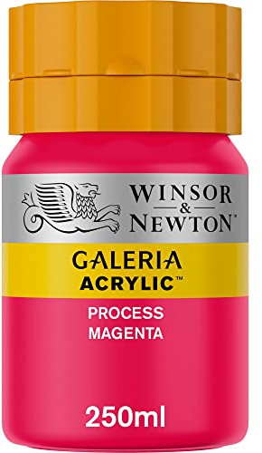 Winsor & Newton Series 1 250ml Bottle Galeria Acrylic Colour with Nozzle Cap - Process Magenta