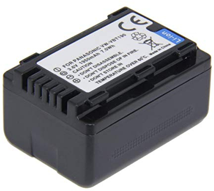 Amsahr Digital Replacement Battery for Panasonic VW-VBT190, HC-V Series HC-V110, HC-V130, V160, V180
