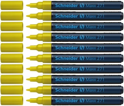 Schneider Maxx 271 Paint-Marker (Rundspitze, 1 - 2 mm) 10er Packung gelb
