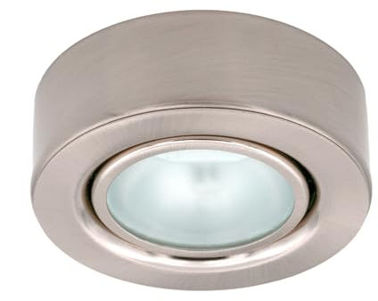 Leyton Lighting 12v 20w halogen surface downlight stainless steel warm white Driver Required