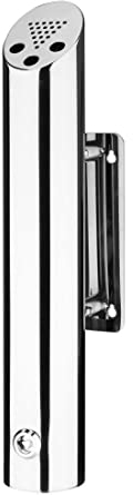Bolero Stilvoller Wandaschenbecher aus Metall, Edelstahl, zylinderförmiger Aschenbecher für den Außenbereich, Maße: 460 (H) x 75 (Ø) mm – für Kneipen, Restaurants, Büros, privaten Gebrauch, CG044
