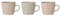 Bloomingville Tassen Cécile 3er Set, Rose-Farben/Grau, Rose-Farben/Grau