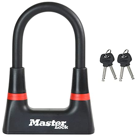 Master Lock Candado Bicicleta U, Llave, Antirrobo Certificado, 8278EURDPRO