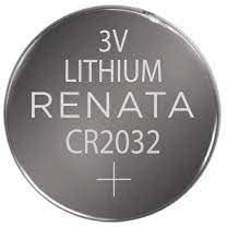One (1) X Renata Cr2032 Lithium Watch / Key / Gadget Battery 3V Blister Packed by Renata