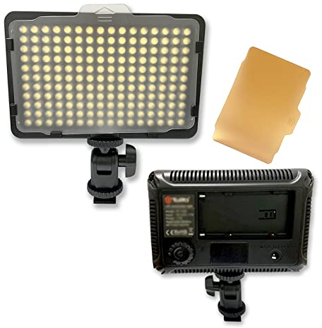 176 Digitale Spiegelreflexkamera-Beleuchtung, ultradünn, dimmbar, für Foto/Studio, Video, LED-Licht, mit Farbfiltern für Nikon, Canon, Panasonic, Stativ und andere DSLR-Kameras, 176 Camera Lighting