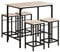 SoBuy Breakfast Bar Table and Stools Set 5-Piece Kitchen Dining Set with High Table & 4 Stools Space Saving Compact Bar Furniture for Small Kitchens and Flats OGT11-N
