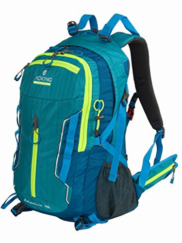 Trekking Rucksack, Multifunktionsbag, Daypack Rucksack City Rucksack Schule, Job & Freizeit / Outdoor Wanderrucksack Bergsteiger Freizeit Mountain Sport- Outdoor Bag 40Liter Farbe: türkis/blau/neon